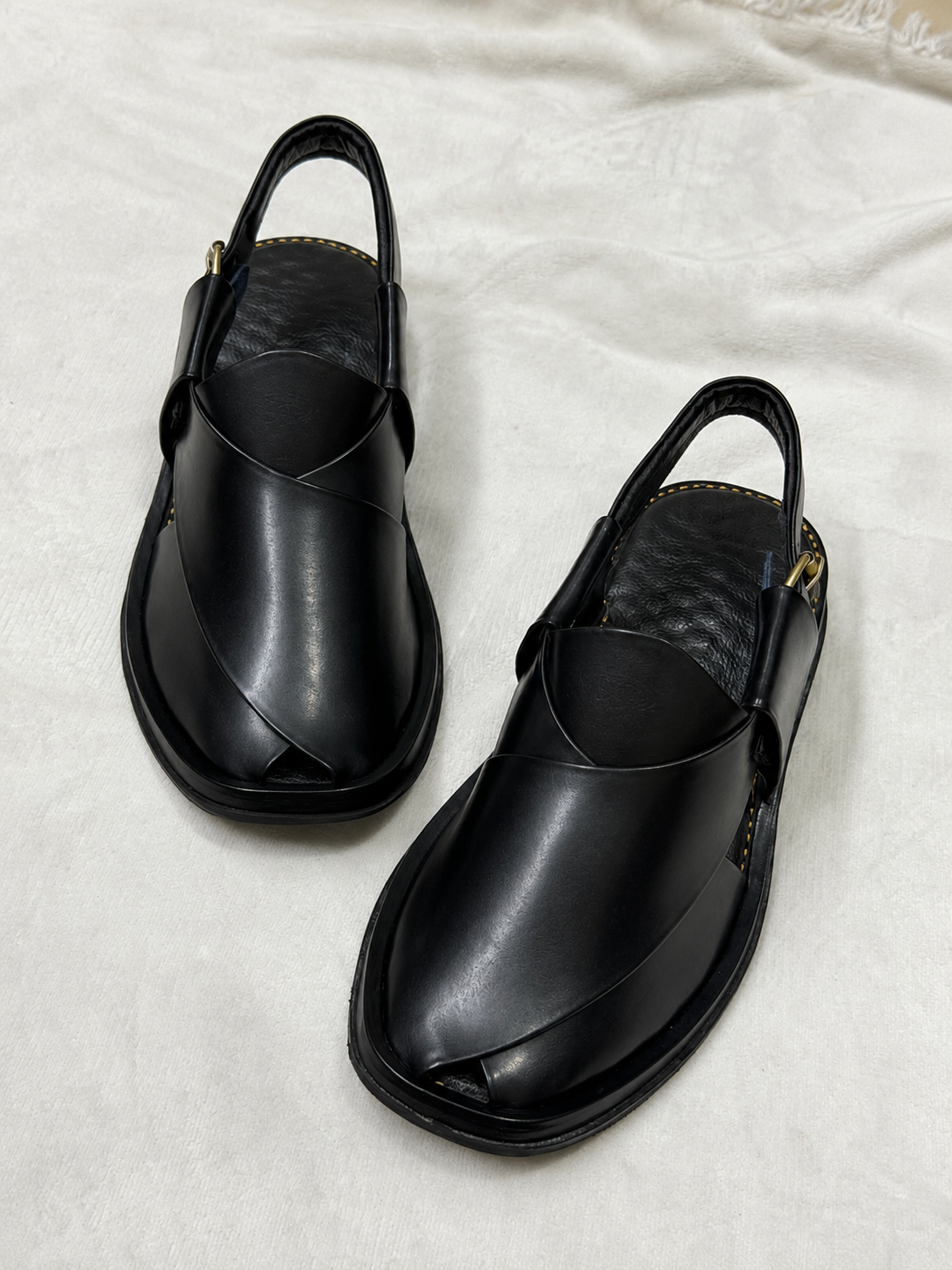 Round Shape Medicated Chappal (BLACK)