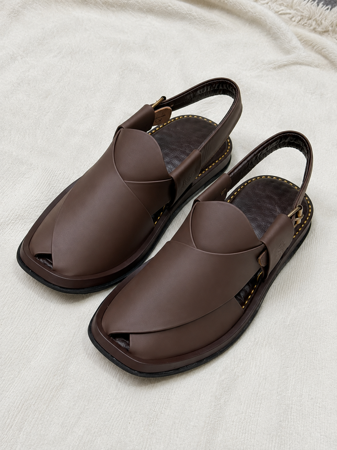 Round Shape Medicated Chappal (DARK BROWN )