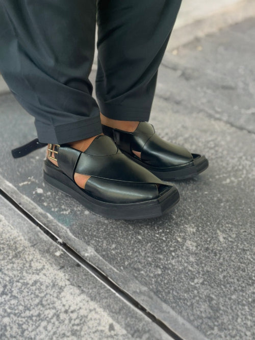 KAPPTAN Medicated CHAPPAL (BLACK )