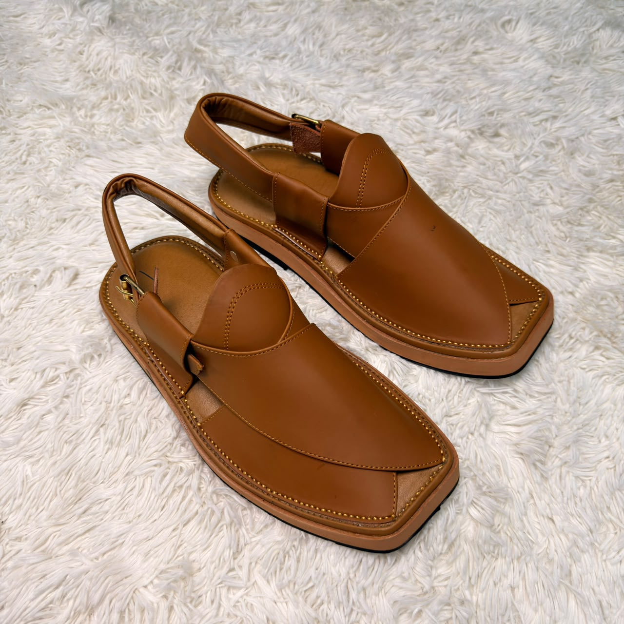 Smart Kaptan Medicated Chappal (Camel)