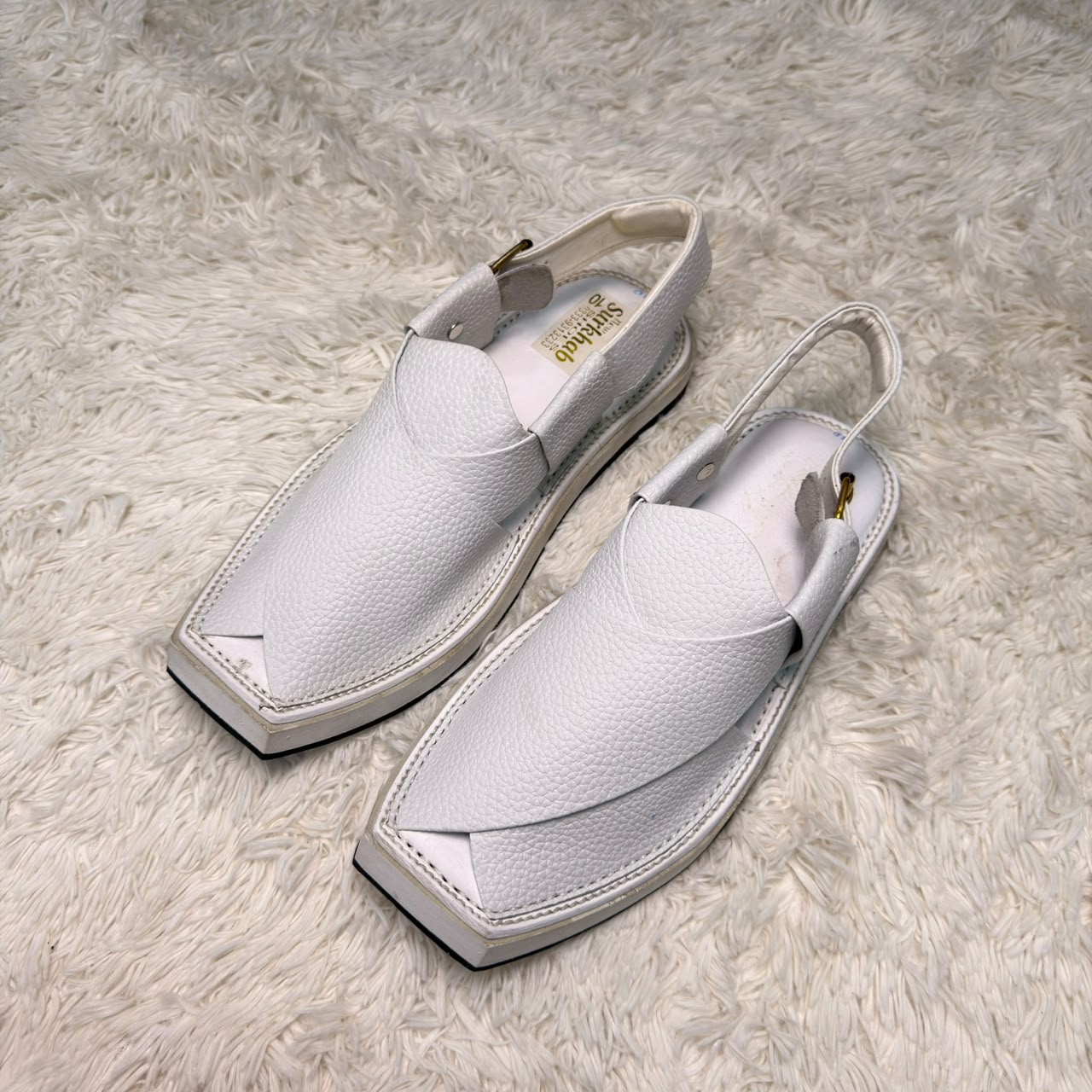 Smart Kaptan Medicated Chappal (White)