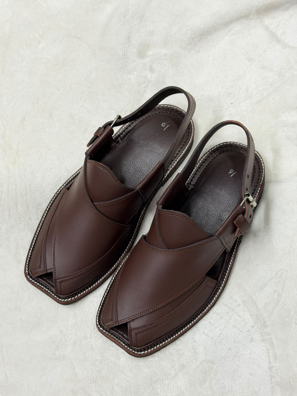 Classic 3 Patti Charsadda Chappal (DRAK BROWN )