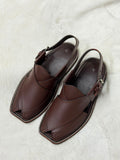 Classic 3 Patti Charsadda Chappal (DRAK BROWN )